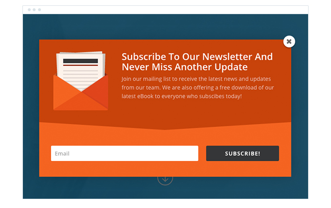 email marketing subscription form example