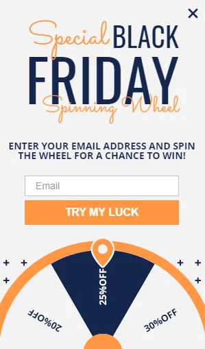 last minute black friday marketing tip wheel